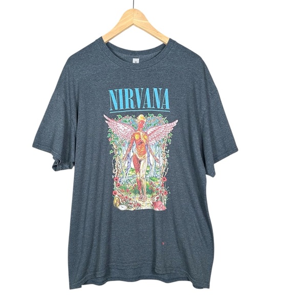 VINTAGE Nirvana In Utero Band T-Shirt - Picture 1 of 7
